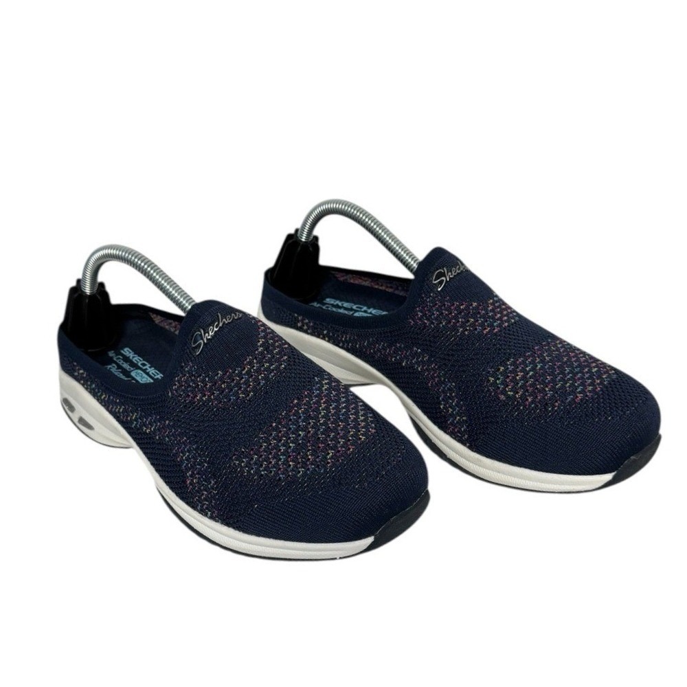 Skechers Commute Time In Knit To Win Open Back Slip-On Sneaker
